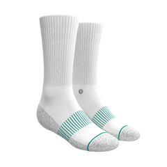 The Cloud 9 | White Stay Weird Heel Hammock™ Crew Socks