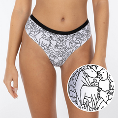 The Coloring Book | Outline Christmas Scene with Markers Cheeky Underwear