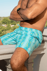 The Conch Shell | Light Blue Retro Ball Hammock® Pouch 5" Swim Trunks