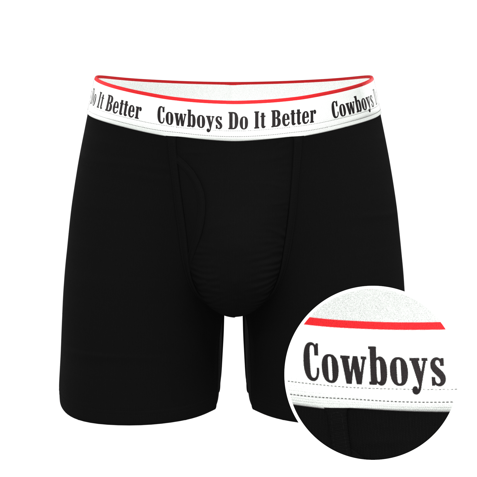 The Cowboys Do It Better | Black Shinesty x Diamond Cross Ranch Ball Hammock® Pouch Underwear With Fly - Shinesty