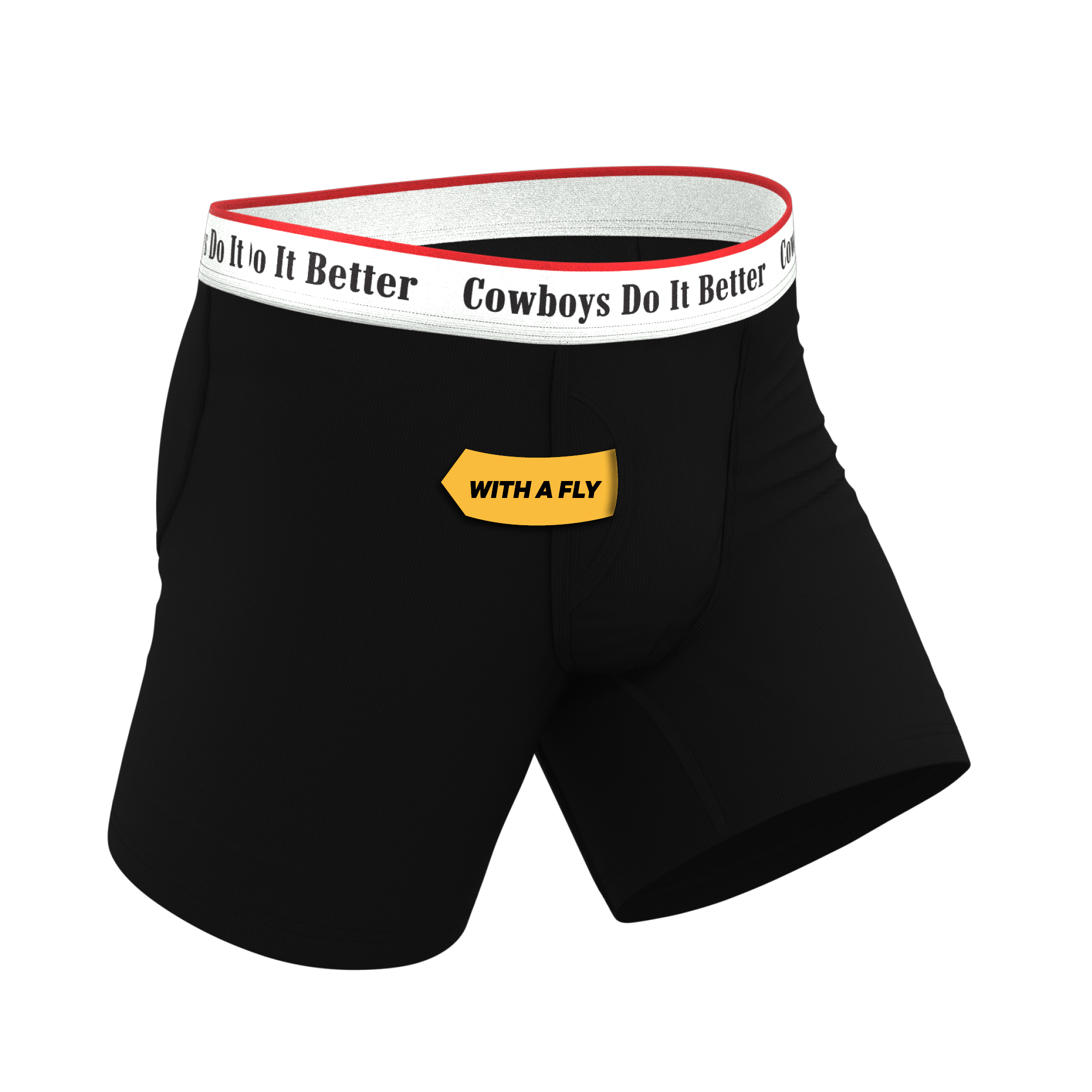 The Cowboys Do It Better | Black Shinesty x Diamond Cross Ranch Ball Hammock® Pouch Underwear With Fly - Shinesty