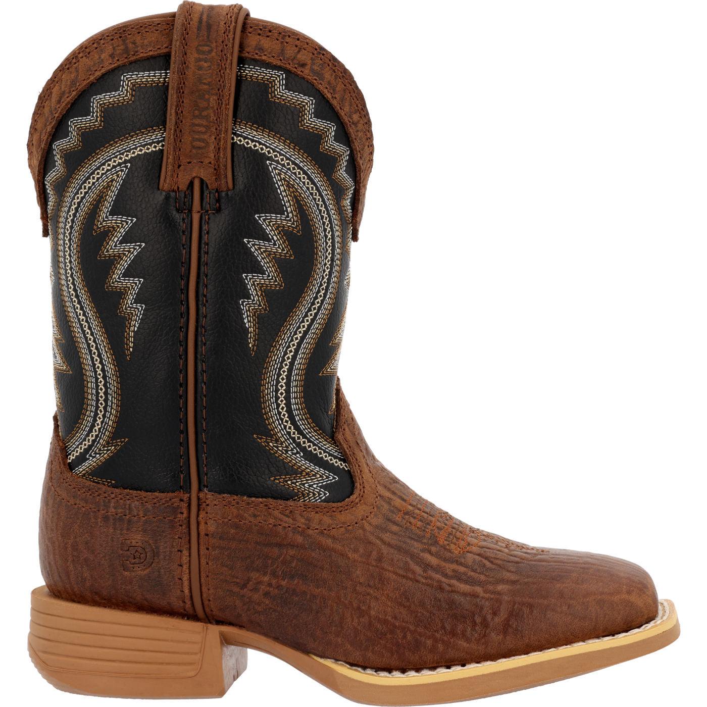 Durango Lil' Rebel Pro™ Little Kid's Acorn/Black Onyx Western Boots