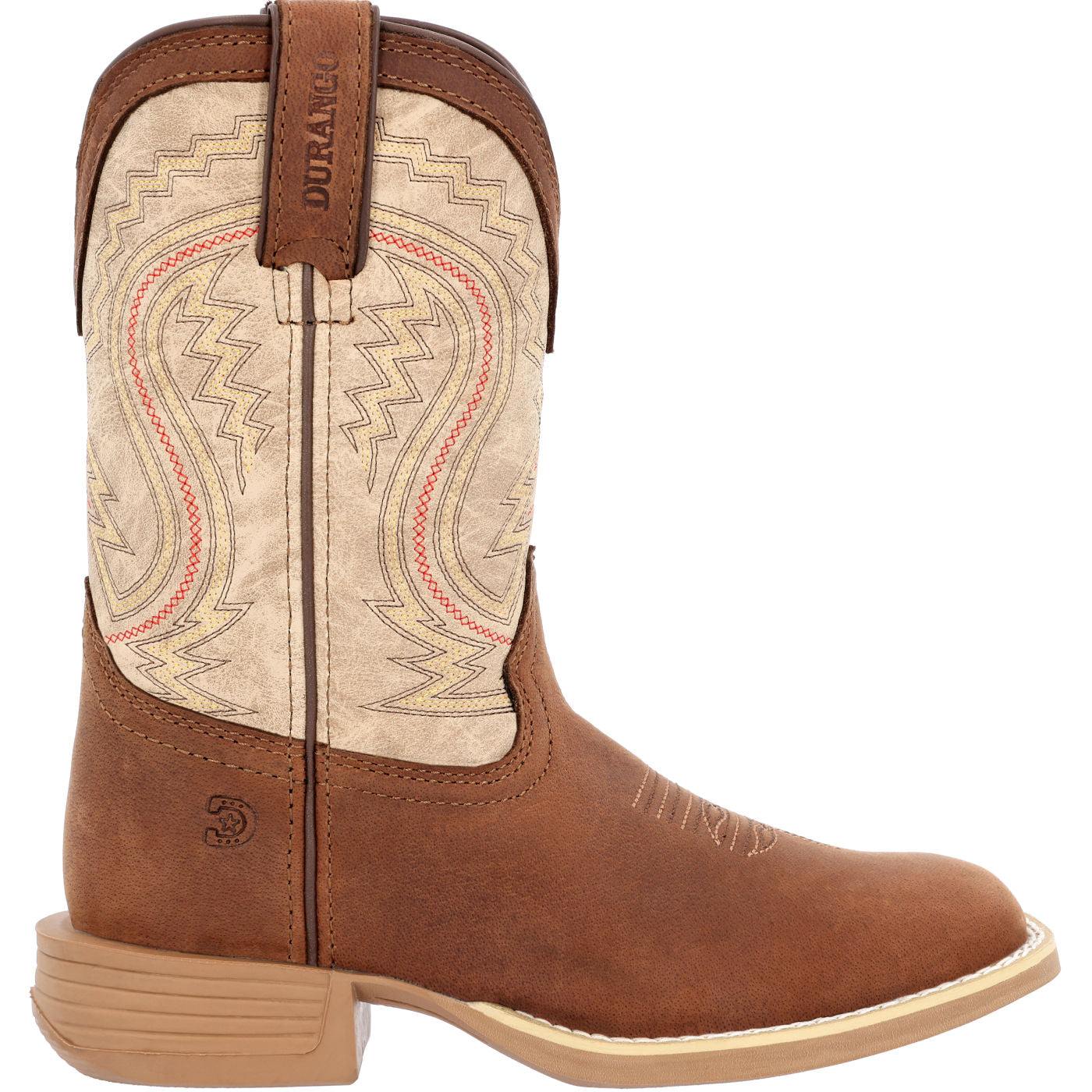 Durango Lil' Rebel Pro™ Big Kids' Coffee and Bone Western Boot