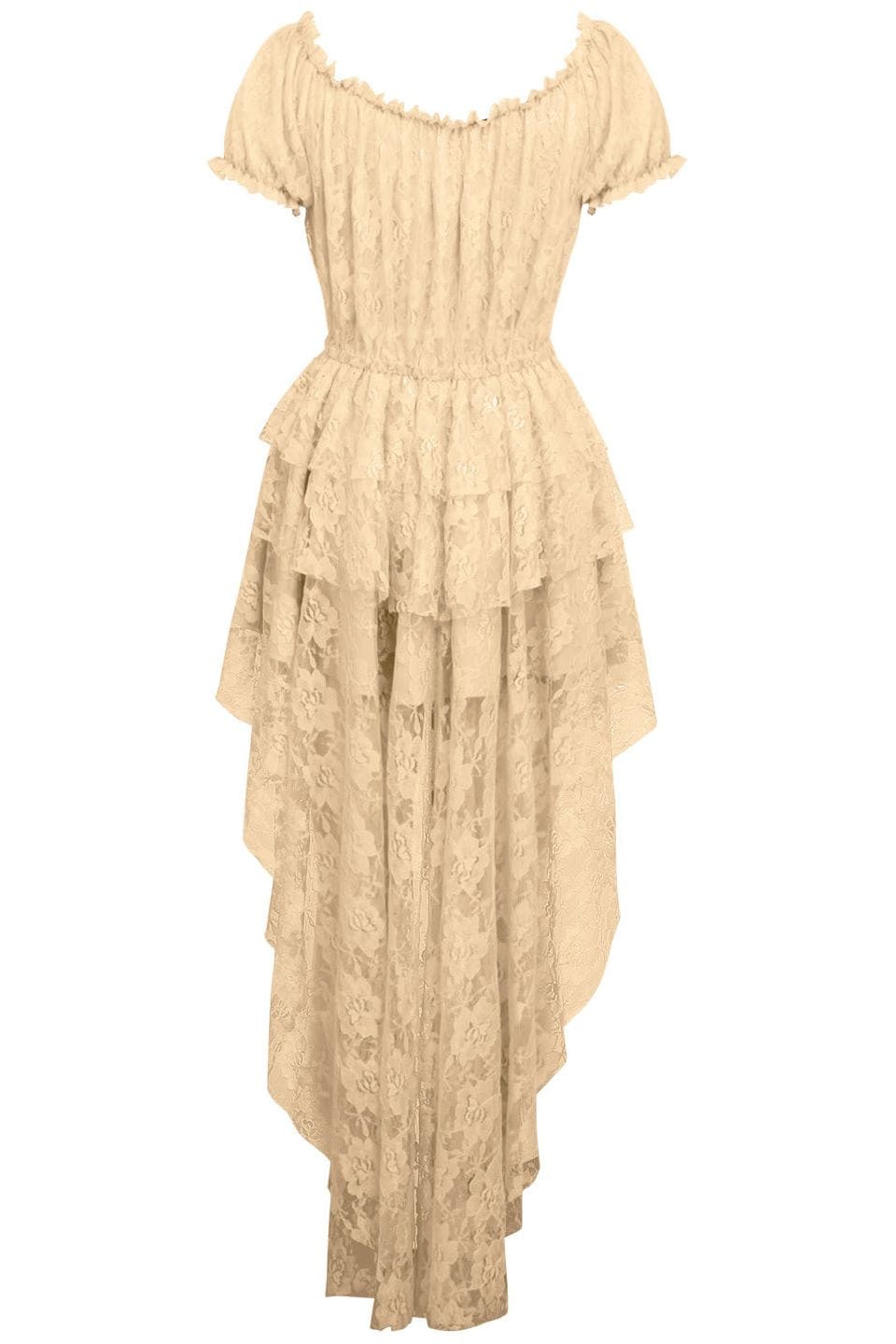 Daisy Corsets Cream High Low Lace Dress - Daisy Corsets