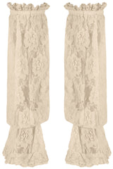 Daisy Corsets Beige Sheer Lace Smocked Sleeves