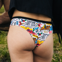 The Rowdy Rodeo | Western Map Shinesty x Diamond Cross Ranch Ball Hammock® Pouch Underwear With Fly