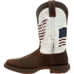 Rebel™ by Durango Distressed Flag Embroidery Western Boot