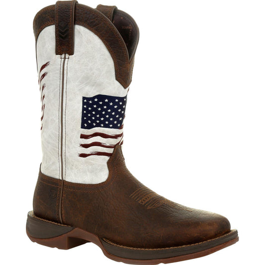 Rebel™ by Durango Distressed Flag Embroidery Western Boot