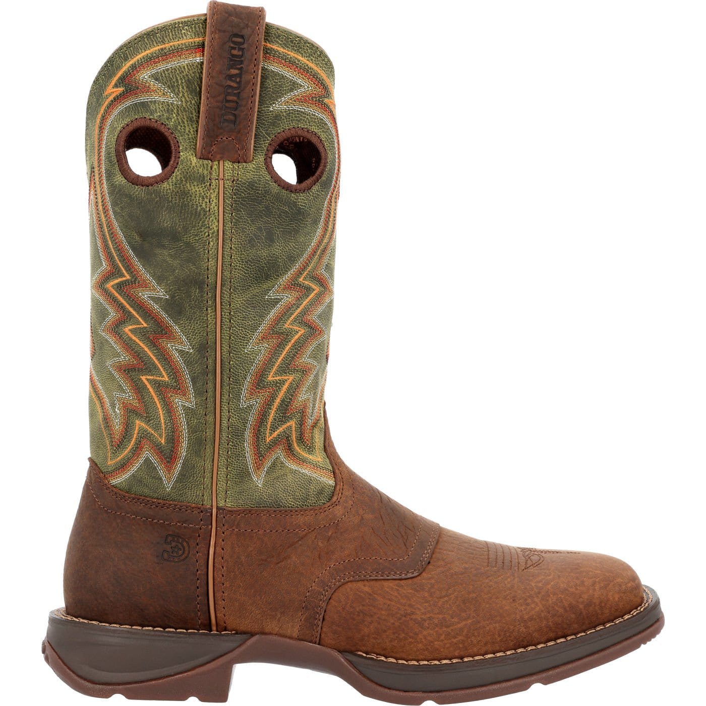 Rebel™ by Durango Dark Chestnut and Hunter Green Western Boot