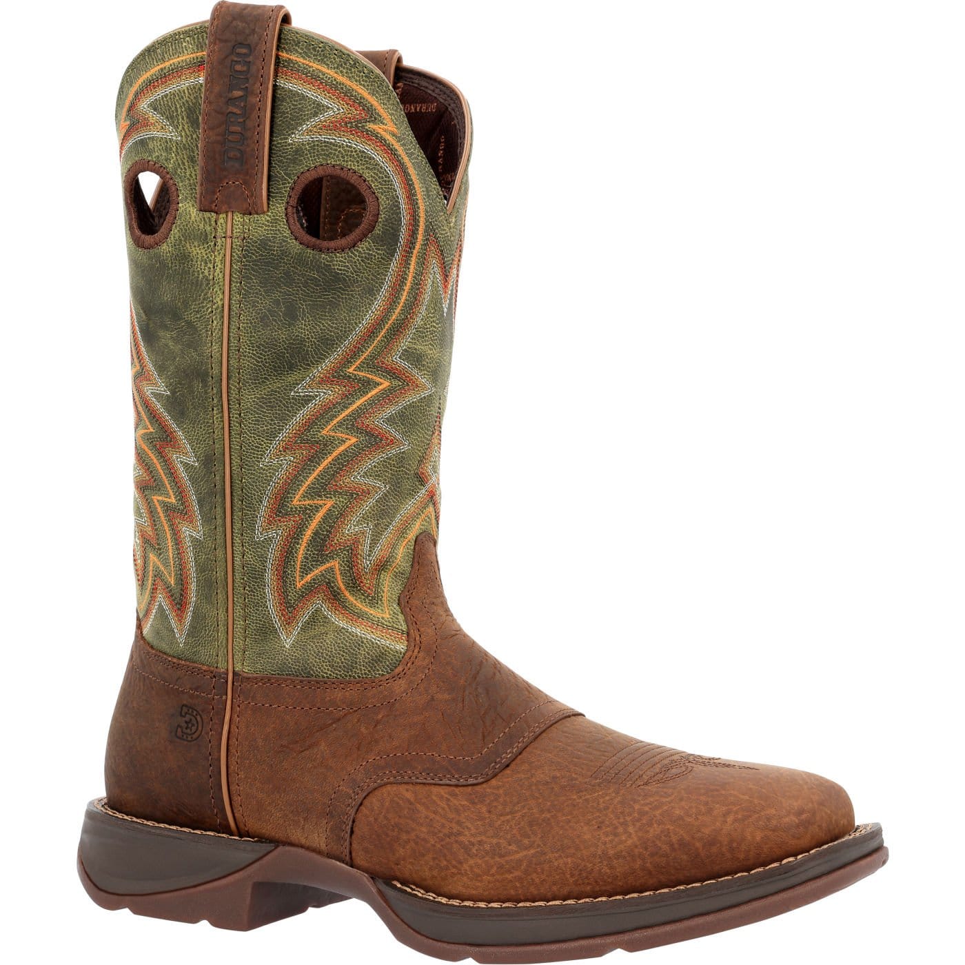 Rebel™ by Durango Dark Chestnut and Hunter Green Western Boot