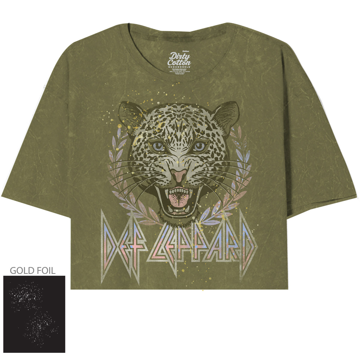 Def Leppard Leppard Hood Oversize Crop Top