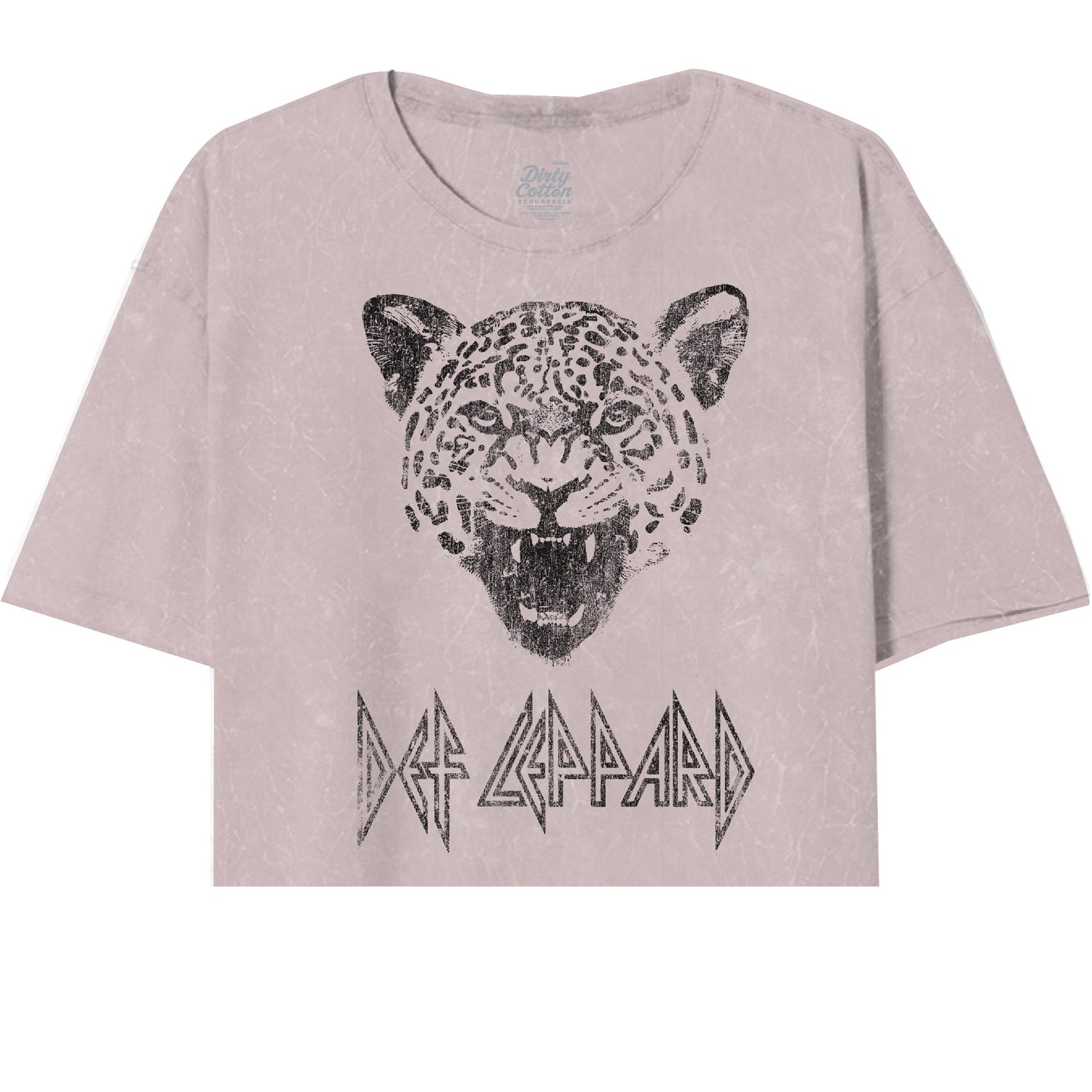 Def Leppard 1 Color Oversize Crop Top