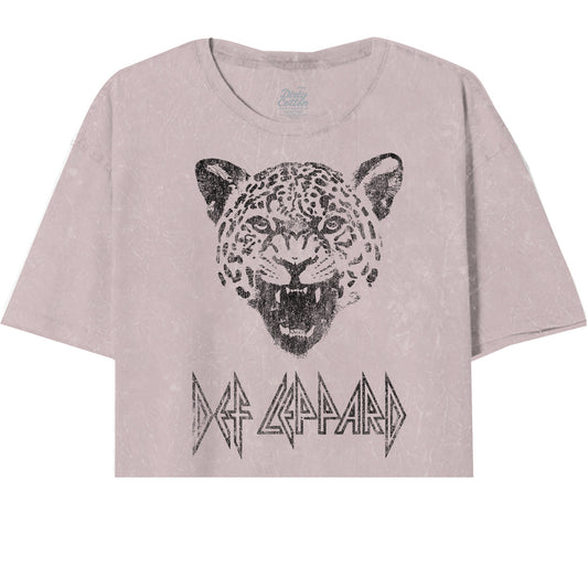 Def Leppard 1 Color Oversize Crop Top