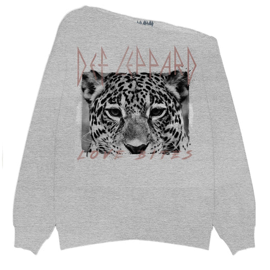 Def Leppard Love Bites Off The Shoulder Sweatshirt