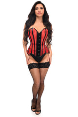 Daisy Corsets Top Drawer Red Mesh Net w/Patent Steel Boned Overbust Corset