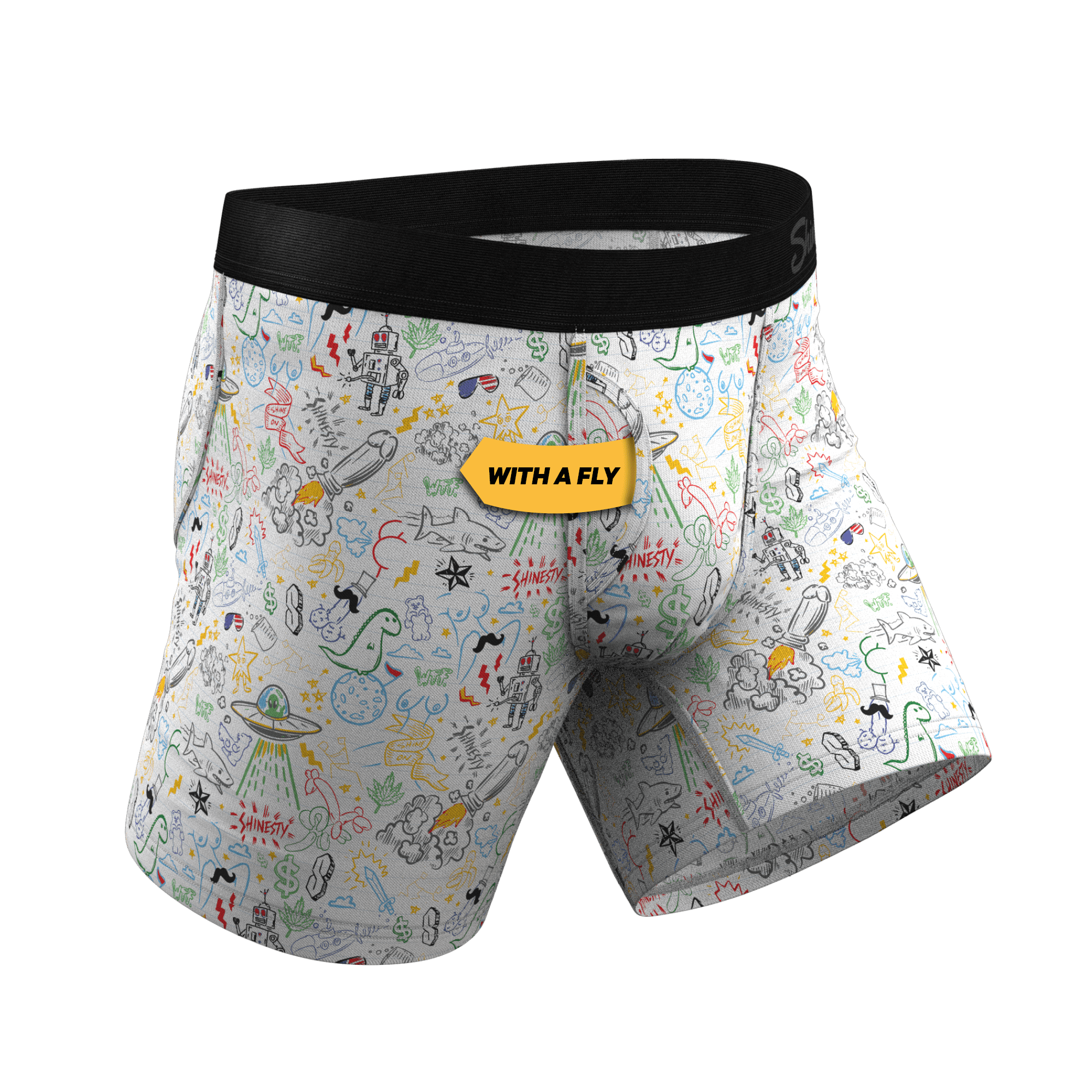 The Daily Detention | Doodle Ball Hammock® Pouch Underwear With Fly - Shinesty