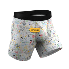 The Daily Detention | Doodle Ball Hammock® Pouch Underwear With Fly - Shinesty