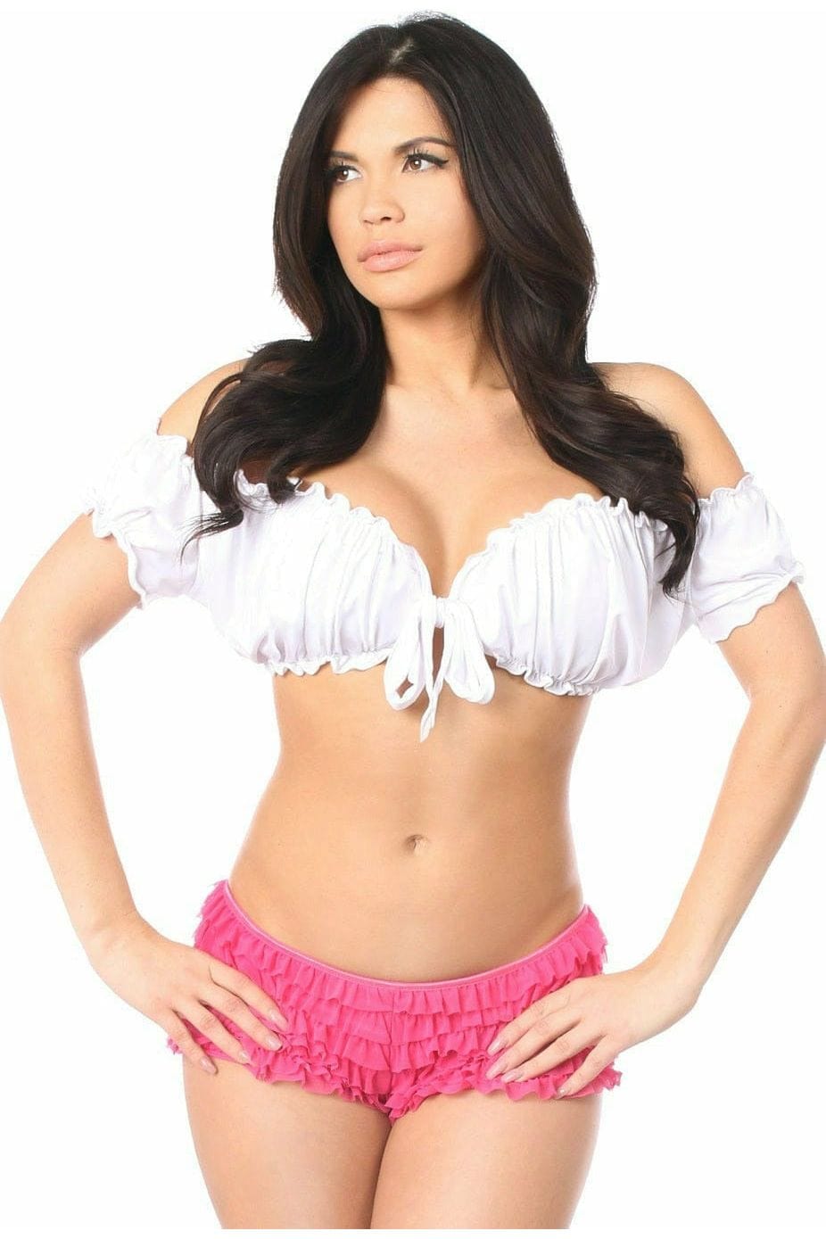 Daisy Corsets White Peasant Top - Daisy Corsets