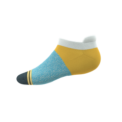 The Daybreak | Mustard and Blue Heel Hammock™ Ankle Socks