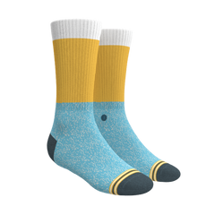 The Daybreak | Mustard and Blue Heel Hammock™ Crew Socks