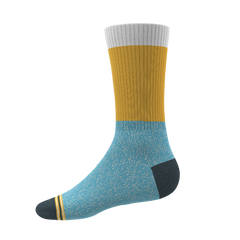 The Daybreak | Mustard and Blue Heel Hammock™ Crew Socks