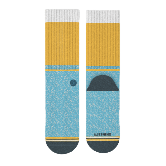 The Daybreak | Mustard and Blue Heel Hammock™ Crew Socks