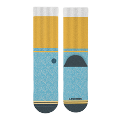 The Daybreak | Mustard and Blue Heel Hammock™ Crew Socks