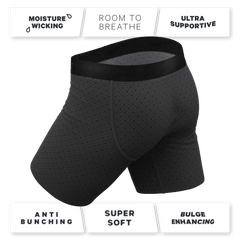 The Diamond Dog | Micro Diamonds Long Leg Ball Hammock® Pouch Underwear With Fly - Shinesty