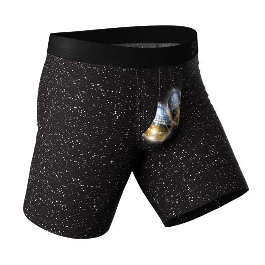 The Discotheque | Disco Ball Long Leg Hammock® Pouch Underwear With Fly