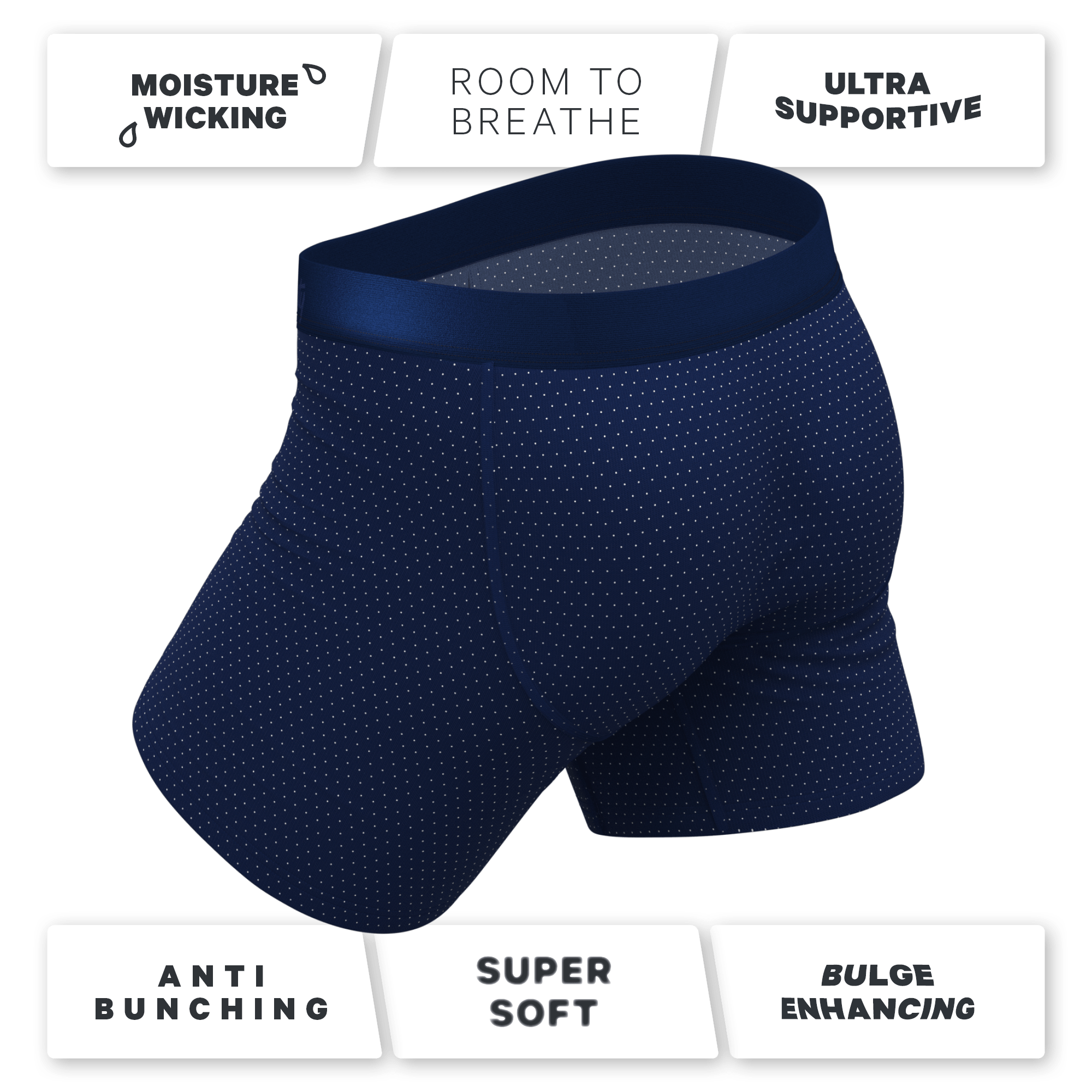 The Dot Your Thighs | Micro Dots Ball Hammock® Pouch Underwear With Fly - Shinesty