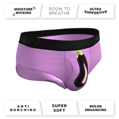 The Double Entendre | Eggplant Ball Hammock® Pouch Underwear Briefs