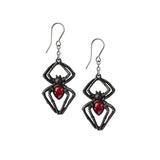 Alchemy Gothic Black Widow Earrings - Flyclothing LLC