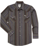 Men's Ely Cattleman Long Sleeve Stripe Western Snap Shirt - Flyclothing LLC