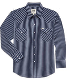 Men's Ely Cattleman Long Sleeve Stripe Western Snap Shirt - Flyclothing LLC