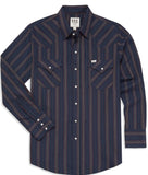 Men's Ely Cattleman Long Sleeve Stripe Western Snap Shirt - Flyclothing LLC