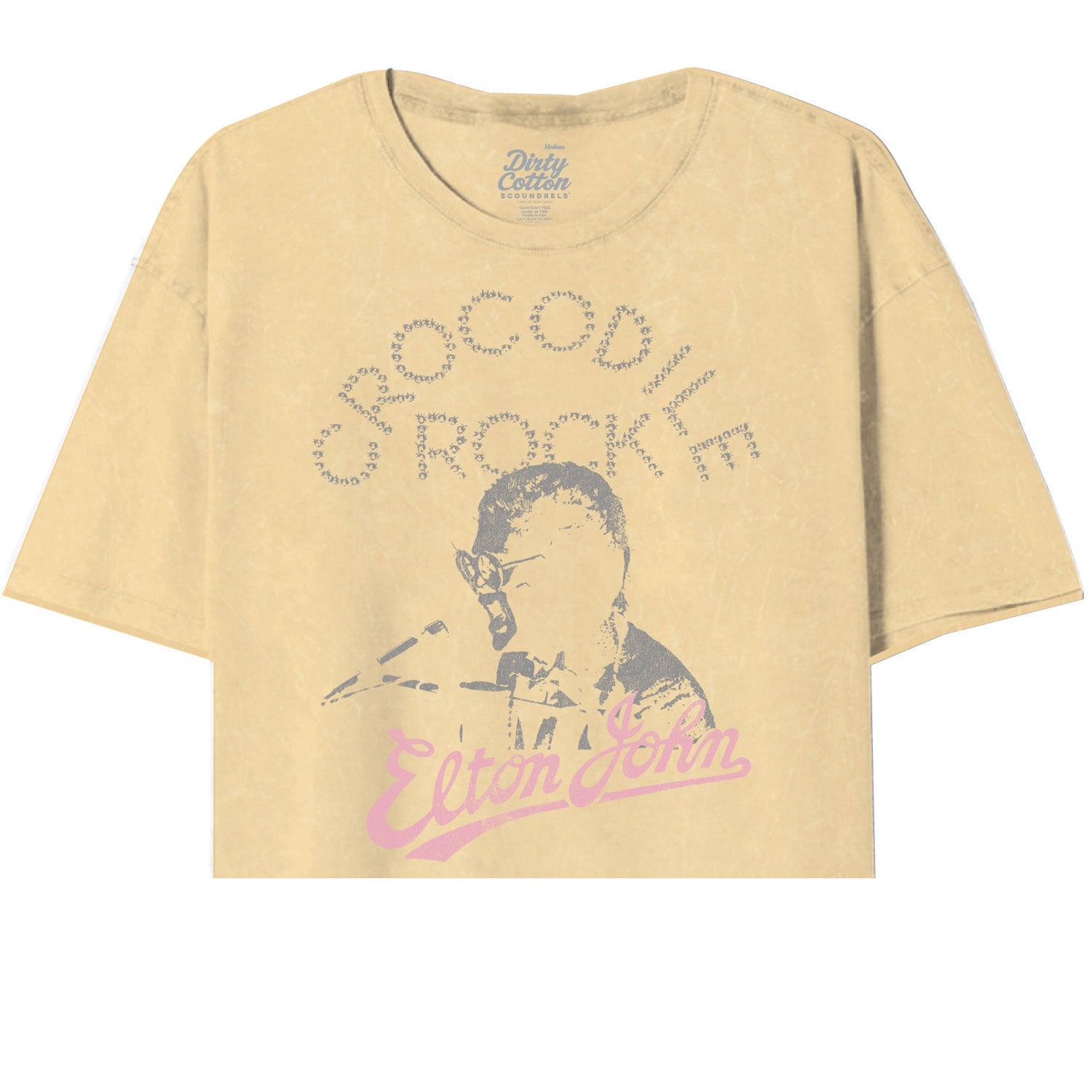 Elton John-Rockin Crocodile Elton Oversized Crop Tee