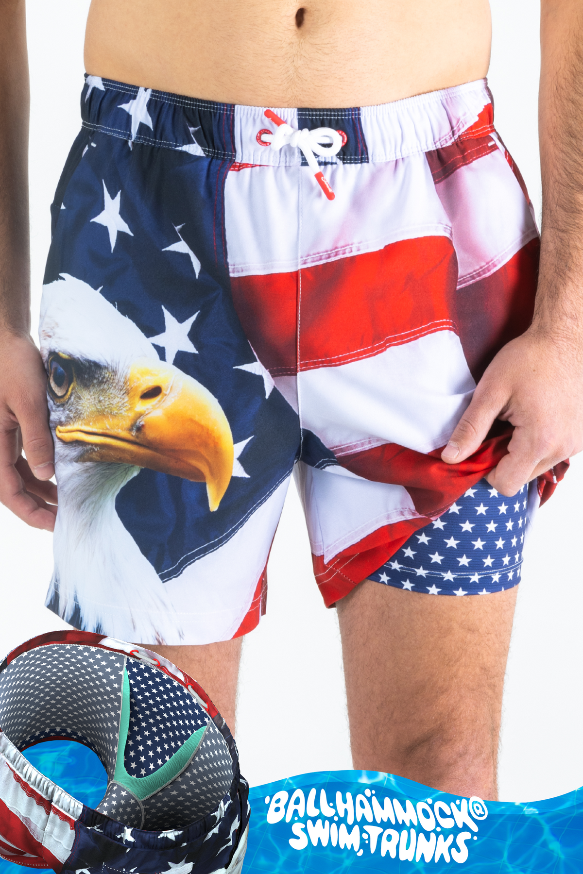 The Emblem | USA Eagle Ball Hammock® Pouch 5" Swim Trunks