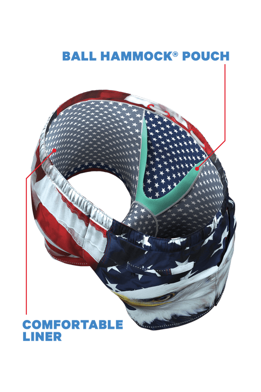 The Emblem | USA Eagle Ball Hammock® Pouch 5" Swim Trunks - Shinesty