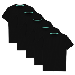 The Everyman™ Tee - Black 5 Pack | Mens Crew Neck T Shirt 5 Pack ft. Super Stupid-Soft™ Fabric