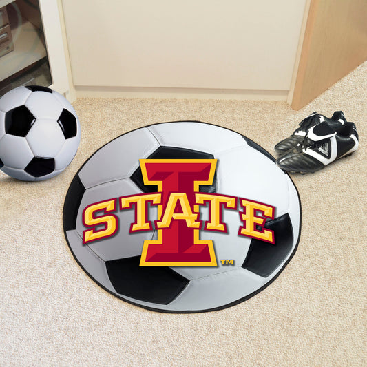 Iowa State Cyclones Soccer Ball Rug - 27in. Diameter