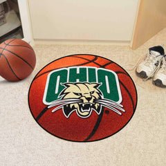 Ohio Bobcats Basketball Rug - 27in. Diameter - Ohio