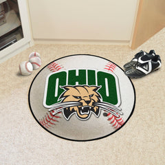 Ohio Bobcats Baseball Rug - 27in. Diameter - Ohio