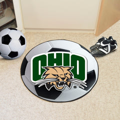 Ohio Bobcats Soccer Ball Rug - 27in. Diameter