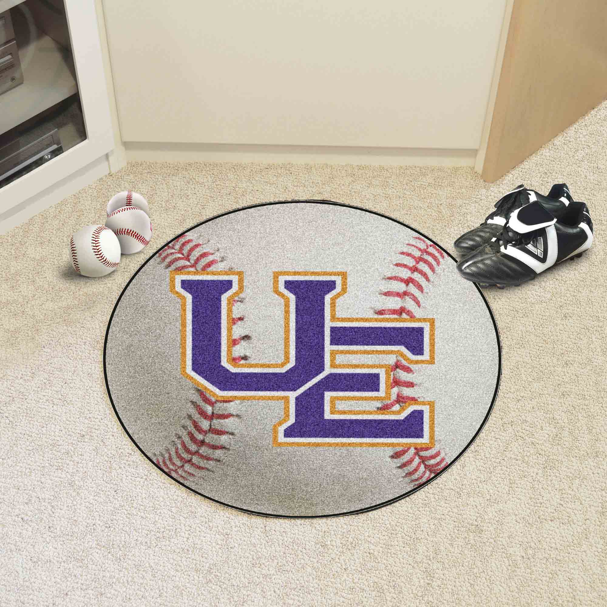 Evansville Purple Aces Baseball Rug - 27in. Diameter