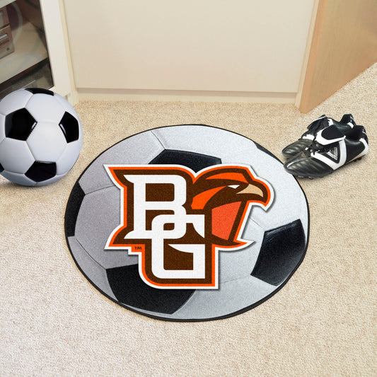 Bowling Green Falcons Soccer Ball Rug - 27in. Diameter - Bowling Green