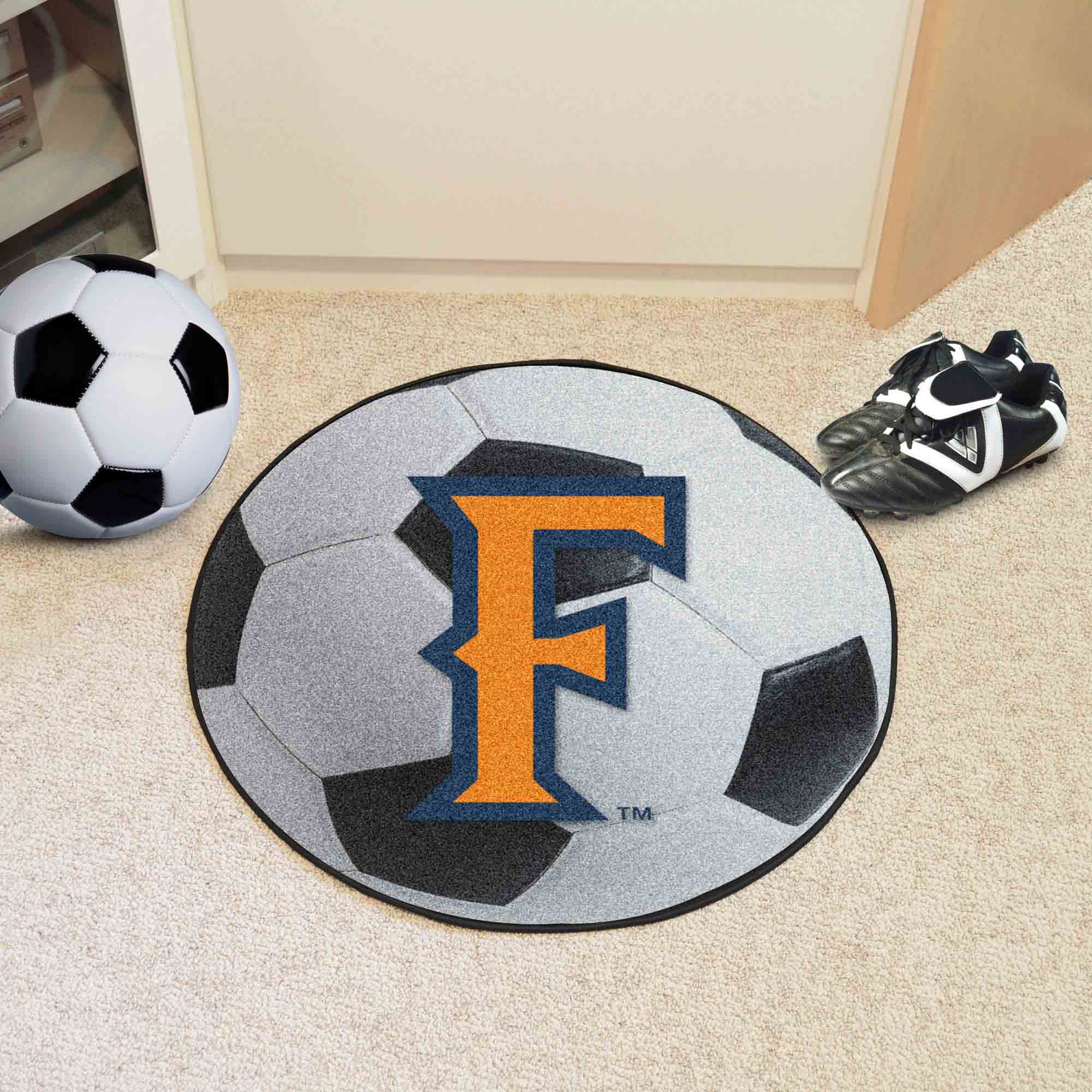 Cal State - Fullerton Titans Soccer Ball Rug - 27in. Diameter - Cal State - Fullerton