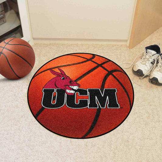 Central Missouri Mules Basketball Rug - 27in. Diameter