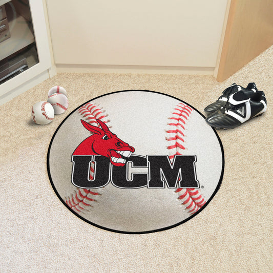 Central Missouri Mules Baseball Rug - 27in. Diameter