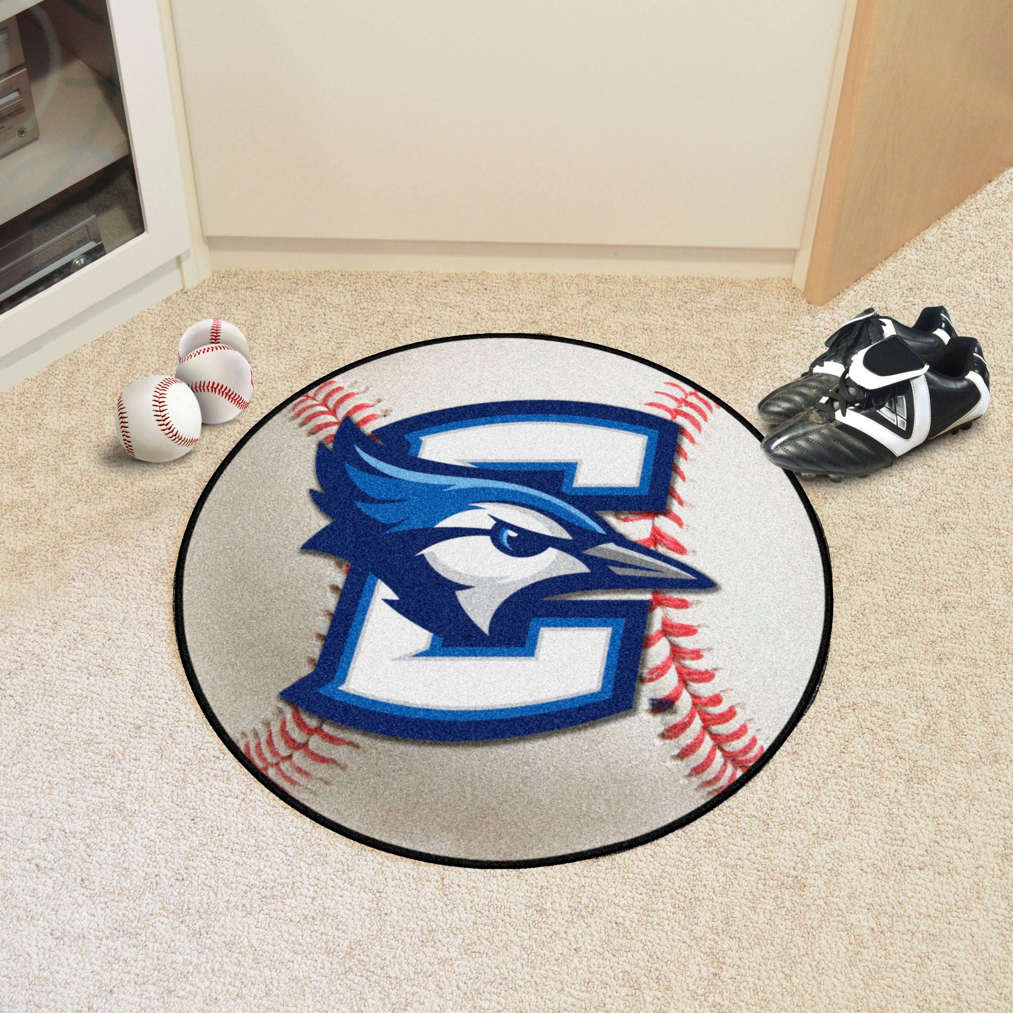 Creighton Bluejays Baseball Rug - 27in. Diameter - Creighton