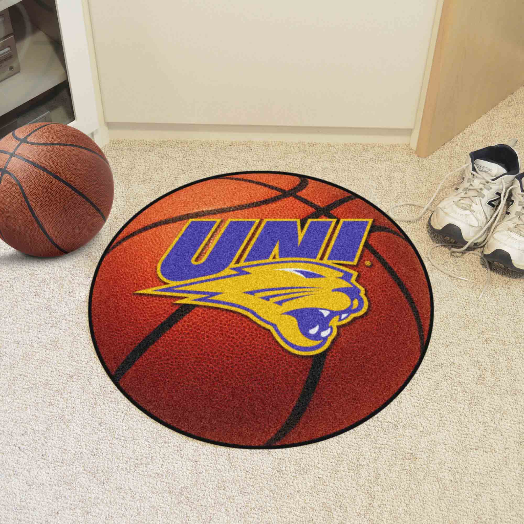 Northern Iowa Panthers Basketball Rug - 27in. Diameter